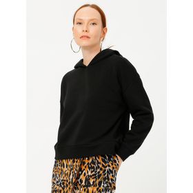 Fabrika Gola Siyah Kadın Sweatshirt