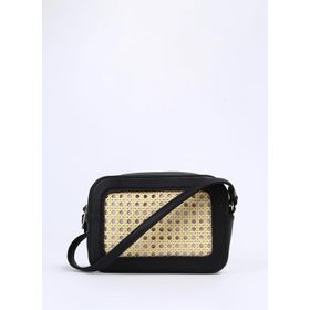 Fabrika Hazeran Ayman 22x15x8 cm Bej Siyah Kadın Çapraz Çanta