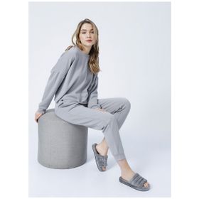 Fabrika Homewear Koleksiyonu Gri Kadın Sweatshirt