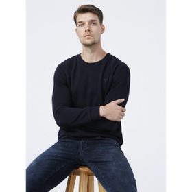 Fabrika Josey Lacivert O Yaka Basic Erkek Sweatshirt