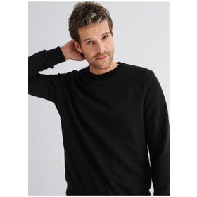 Fabrika JOSEYY Bisiklet Yaka Düz Siyah Erkek Sweatshirt