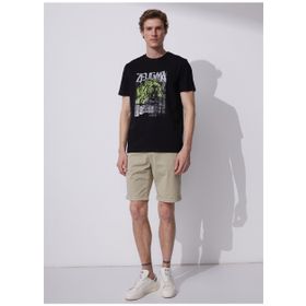 Fabrika Sports REFAL O Yaka Düz Siyah Erkek T-Shirt