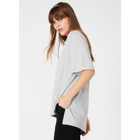 Fabrika Talita Gri Melanj V Yaka Kadın T-Shirt