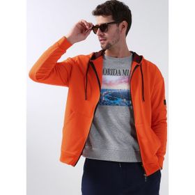 Fabrika Team Sports Kapüşon Yaka Düz Turuncu Erkek Sweatmont