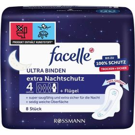 Facelle Kanatlı Extra Gece Koruyucu 8'li Ultra Ped