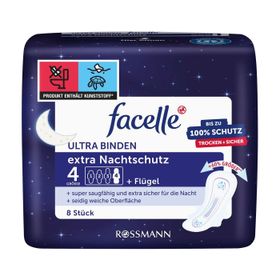 Facelle Kanatlı Extra Gece Koruyucu 8'li Ultra Ped
