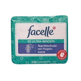 Facelle Ultra Gece Koruma Kanatlı 10 Adet Ped
