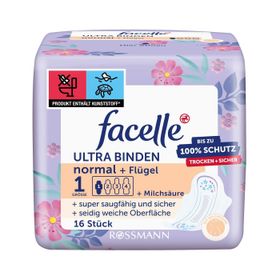 Facelle Ultra Kanatlı Normal Laktik Asit 16'lı Ped