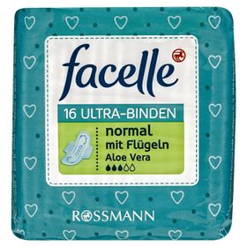 Facelle Ultra Normal Kanatlı Aloe Veralı 16 Adet Ped