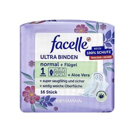 Facelle Ultra Normal Kanatlı Aloe Veralı 16 Adet Ped