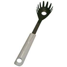 Fackelmann 28 cm Arcadalina Beyaz Naylon Kulplu Siyah Uçlu Kepçe