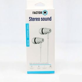 Factor-M FM03 Kulak İçi Beyaz Mikrofonlu Kablolu Kulaklık