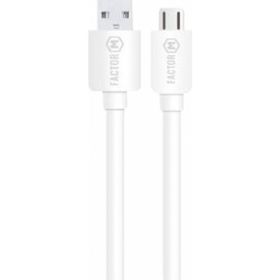 Factor-M Micro 2.4A 1 mt Beyaz Data ve Şarj Kablo
