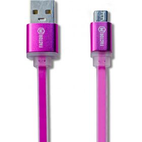 Factor-M Micro 3A 1.20 m Pembe Data ve Şarj Kablo