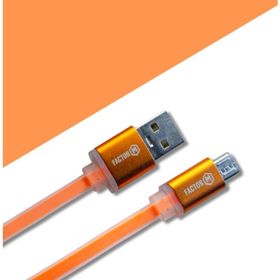 Factor-M Micro 3a 1.20 m Turuncu Data ve Şarj Kablo