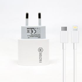 Factor-M Pd20w Quick Charger 20w­ Type C To Lightning 1 m Beyaz Kablolu Şarj Set