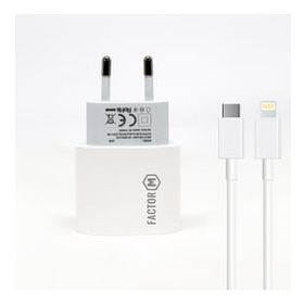 Factor-M Pd20w Quick Charger 20w Type C To Lightning 2 m Beyaz Kablolu Şarj Set