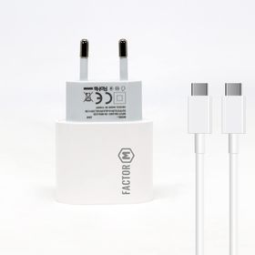 Factor-M Pd20w Quick Charger 20w­ Type-C To Type-C 1 m Beyaz Kablolu Şarj Set