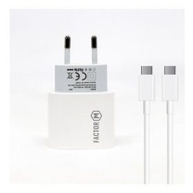 Factor-M Pd20w Quick Charger 20w­ Type-C To Type-C 3 m Beyaz Kablolu Şarj Set