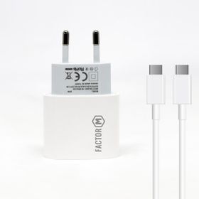 Factor-M Pd20w Quick Charger 20w­ Type-C To Type-C 3 m Beyaz Kablolu Şarj Set