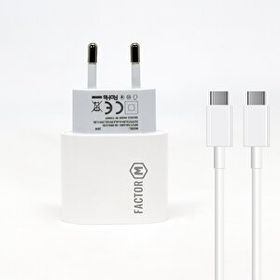 Factor-M Pd20w Quick Charger 20w­ Type-C To Type-C 3 m Beyaz Kablolu Şarj Set