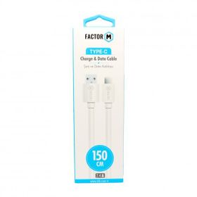 Factor-M Type- C 2.4a 1.5 m Beyaz Data Şarj Kablo