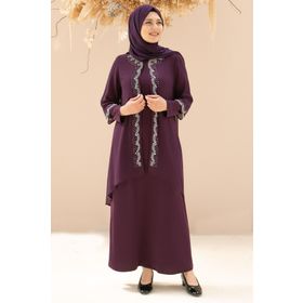 Fahima Efsun FHM628 Mürdüm Kadın Abiye Elbise