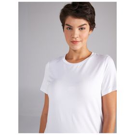 Faik Sönmez 00002 Siyah Yuvarlak Yaka Kısa Kol Kadın T-shirt