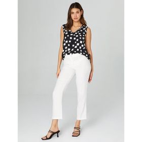 Faik Sönmez 00049 Slim Fit Krep Kadın Pantolon