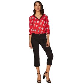 Faik Sönmez 00058 Siyah Slim Fit Klasik Kadın Capri