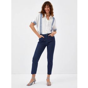 Faik Sönmez 68475 Simli Slim Fit Jean İndigo Kadın Pantolon