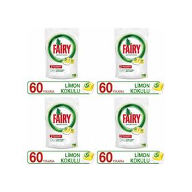 Fairy Hepsi Bir Arada Limon Kokulu 60 Yıkama Bulaşık Makinesi Tablet
