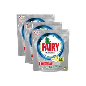 Fairy Platinum 60 Yıkama Bulaşık Makinesi Deterjanı Kapsülü Limon Kokulu, 60 tablet