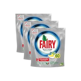 Fairy Platinum 60 Yıkama Bulaşık Makinesi Deterjanı Kapsülü Limon Kokulu, 60 tablet