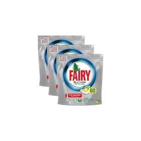 Fairy Platinum 60 Yıkama Bulaşık Makinesi Deterjanı Kapsülü Limon Kokulu, 60 tablet