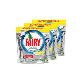 Fairy Platinum Limon Kokulu 72'li Bulaşık Makinesi Deterjanı Kapsülü