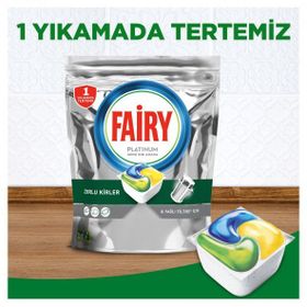 Fairy Platinum Limon Kokulu 72'li Bulaşık Makinesi Deterjanı Kapsülü