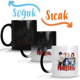 Fairy Tail Anime Erza Scarlet Happy Lisanna Straus Sihirli Porselen Kupa