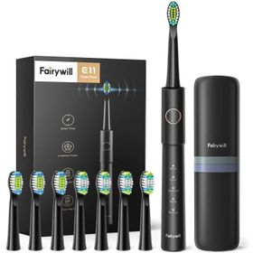 Fairywill E11 Sonic Şarj Edilebilir Diş Fırçası 5 Farklı Temizleme Modu + 8 Yedek Başlıklı Seyahat Kiti
