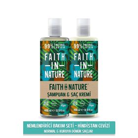 Faith In Nature %99 Doğal Nemlendirici Şampuan Saç Kremi Hindistan Cevizi