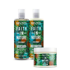 Faith In Nature %99 Doğal Onarıcı Nemlendirici Besleyici Saç Bakım Serisi Kuru Saç Tipleri Için