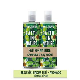 Faith In Nature Avokado %99 Doğal Besleyici Şampuan Saç Kremi