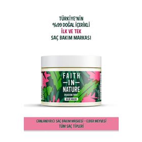 Faith In Nature Ejder Meyvesi Tüm Saç Tipleri İçin %99 Doğal Canlandırıcı Saç Bakım Maskesi