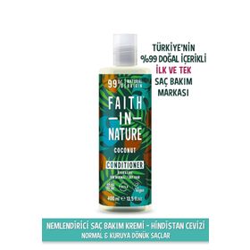 Faith In Nature Hindistan Cevizi Normal Kuruya Dönük Saçlar İçin %99 Doğal Nemlendirici Saç Bakım Kremi