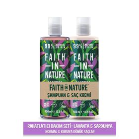 Faith In Nature Lavanta Sardunya %99 Doğal Rahatlatıcı Şampuan ve Saç Krem