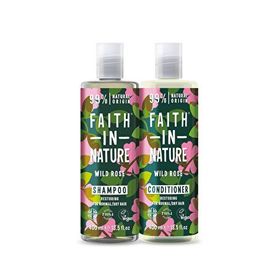 Faith In Nature Yabani Gül %99 Doğal Onarıcı 2x400 ml Saç Kremi ve Şampuan