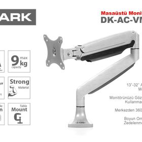 FakeDark DK-AC-VM18 13"-32 Amortisörlü Masa Monte Mon