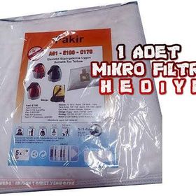 Fakir A91-E100-C170 5 Adet Süpürge Bez Toz Torbası