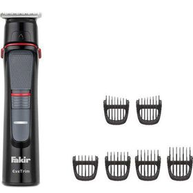Fakir Exetrim 6 Başlıklı Kablosuz Siyah Saç Sakal Kesme Makinesi