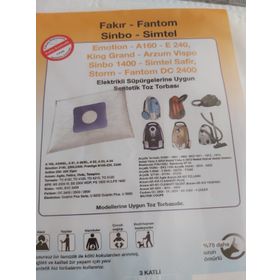 Fakir Fantom Sinbo Simtel Sentetik Elektrikli Süpürge Toz Torbası